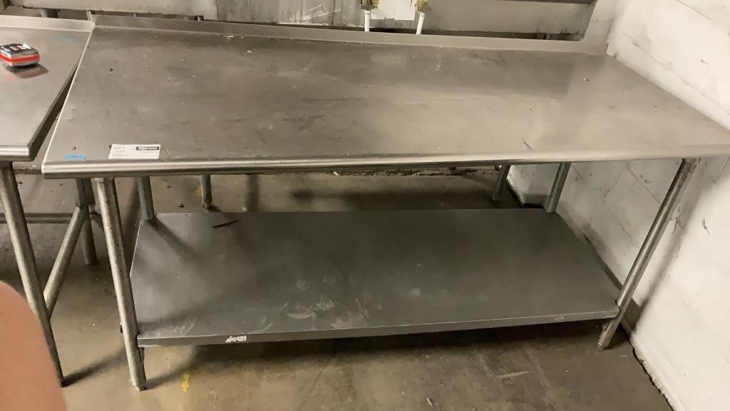 1 Stainless Steel 6ft. Work Station w/ Bottom
