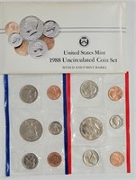 1988 United States Mint P & D Mint Set