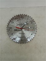 10-in Sears and roebuck Company saw blade clock