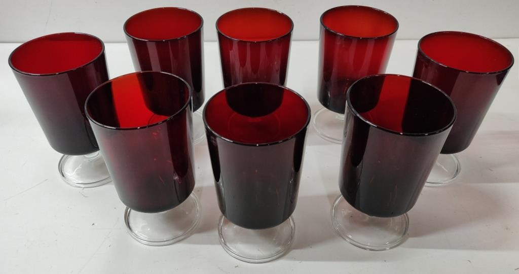 Ruby Red Coloured Glasses