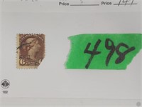 #59 Canadian stamp (Used) Corner missing