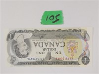 Mint Crow & Bouey 1973 Canadian $1.00