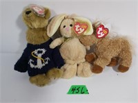 3 Beanie Babies, Barley, Hopson, Salty