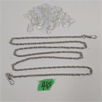 48" Chain & Bag of Mineral stones