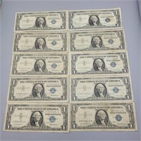 10- 1957 $1 SILVER CERTIFICATES