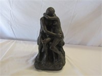 Vintage "The Kiss" 12" Statue Resin (Small Chips)