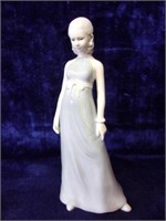 Porcelain Figurine Girl in Long Dress