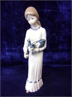 Casades Porcelain Figurine Girl with Bunny