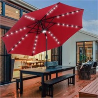 TN8576  Autlaycil 10 ft Solar LED Patio Umbrella,