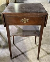 (H) One Drawer Drop Leaf End Table 16