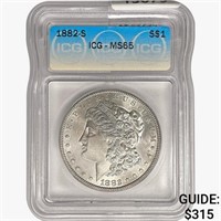 1882-S Morgan Silver Dollar ICG MS65