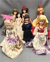 Lot of 7pc Possible Storybook or Horsman Dolls