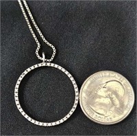 .925 Sterling Silver Eternity Necklace