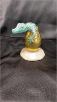 Herend, Crocodile Baby, Hatching, Green and gold,