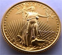 MCMXC 1990 American Eagle $5 Gold Coin