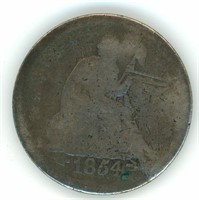 1854 Seated Liberty Quarter Dollar