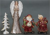 Kirkland's Mr & Mrs Santa Claus Ceramic Figures +