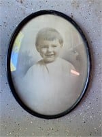Convex Frame Antique Baby Portrait