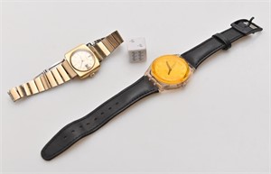 2 montres, Seiko automatique et Swatch