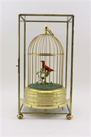 Vintage Singing Bird in Cage. German
