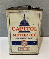 Rare Capitol Motor Oil 2 Gallon Can