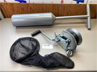 CLAM GUN / TRAILER WINCH / BAG LOT