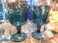 pr Indiana glass, grape pattern goblets