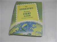 Vtg The Geographic Postage Stamp Album See Info