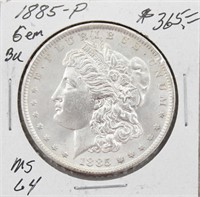 1885-P Morgan Silver Dollar Coin BU