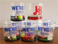 Set of Kahlua & J&B Plastic "Rocks" Glasses