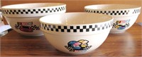 Gibson Nascar Nesting Mixing Bowl Set