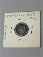 1865 Three-Cent Nickel.