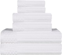 Superior Soho 100% Cotton Towel Set, 6-Piece White
