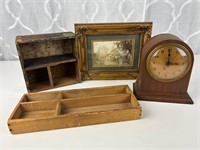 Wooden decor clock box and others