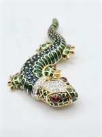 Kenneth Jay Lane - Salamander/lizard  Brooch Pin