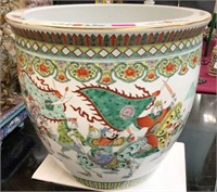 Large Chinese Porcelain Jardiniere.