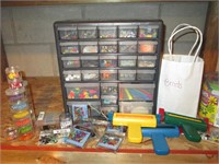 beading, crafting organizer and contents