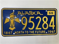 Alaska License Plate 1966