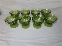 8 Green Sherbert Cups