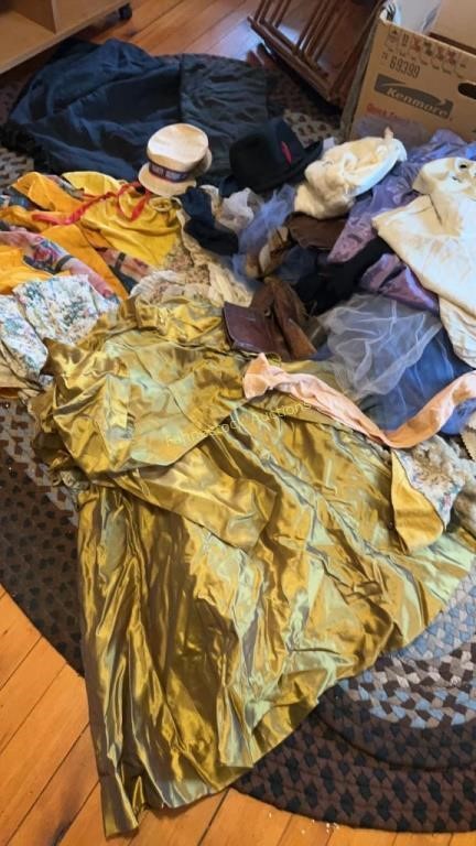 Large lot of vintage & other clothes for Costumes