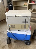 Coleman Thermoelectric Cooler & Rubbermaid Cooler