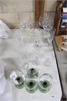 Wine and drinking glasses