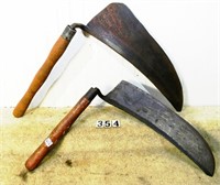 2 – Haystack knives: “W. Thayer & Co.” 18”, G+;