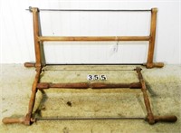 2 – Homemade, wooden frame turning/bow saws,