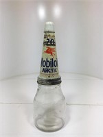 Mobil Arctic 20 Tin Pourer & Cap & Imp Pint Bottle