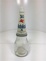 Mobiloil A 30 Tin Pourer, Cap & Imp Pint Bottle