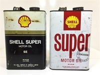 2 x Shell Super Gallon Tins