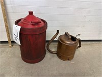 Kerosene Can & Brookins 1&1/4 Gallon Oil Can