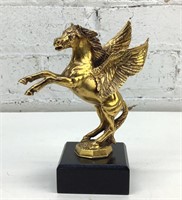 6" 24k Gold Plated Pegasus statue