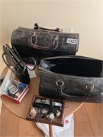 Lot of 2 Doctor Bags & 1 Ladies Purse